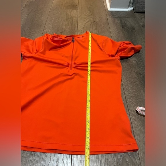 PrAna Sun Burst Orange 1/4 Zip Athletic Top Size Medium - Picture 8 of 8
